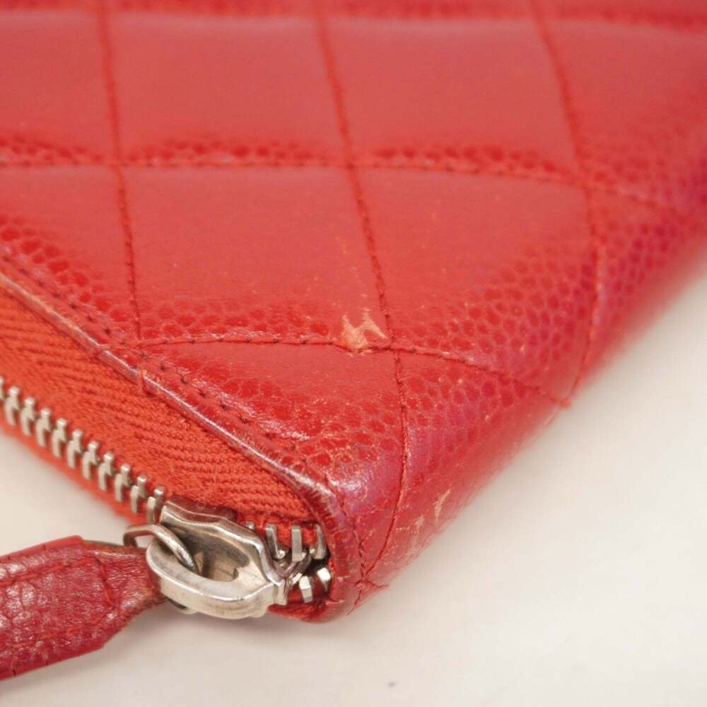 CHANEL Red Caviar Leather Wallet - Picture 6 of 11